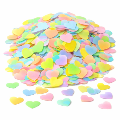 METALİZE BALON İÇİ KALP MAKARON PUL