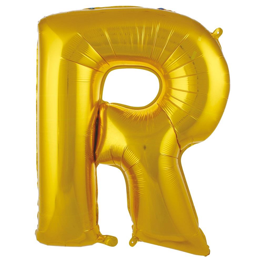 R- HARF 34 İNC GOLD RENK BALON 76 CM
