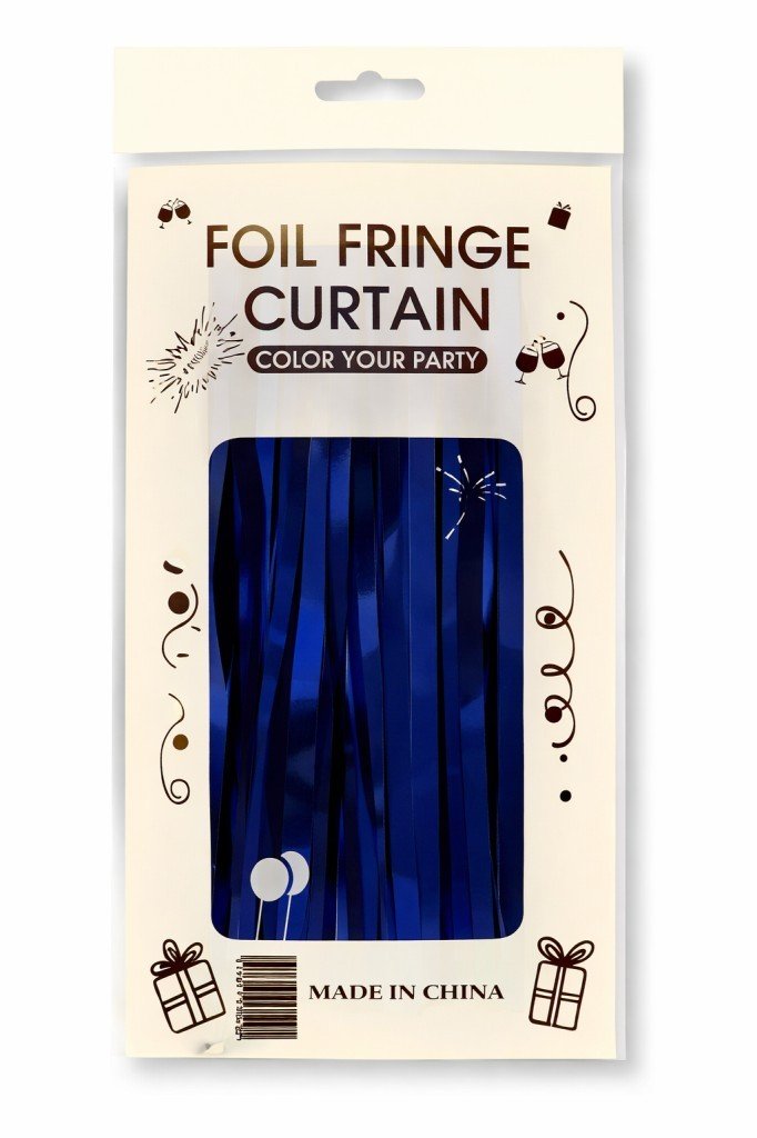 İTHAL METALİZE MAVİ MASA ETEĞİ 70*300cm