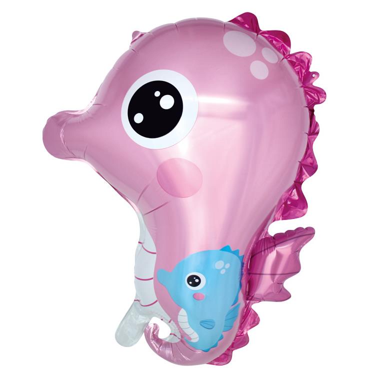 DENİZ ATI PEMBE FOLYO BALON 53,5*65