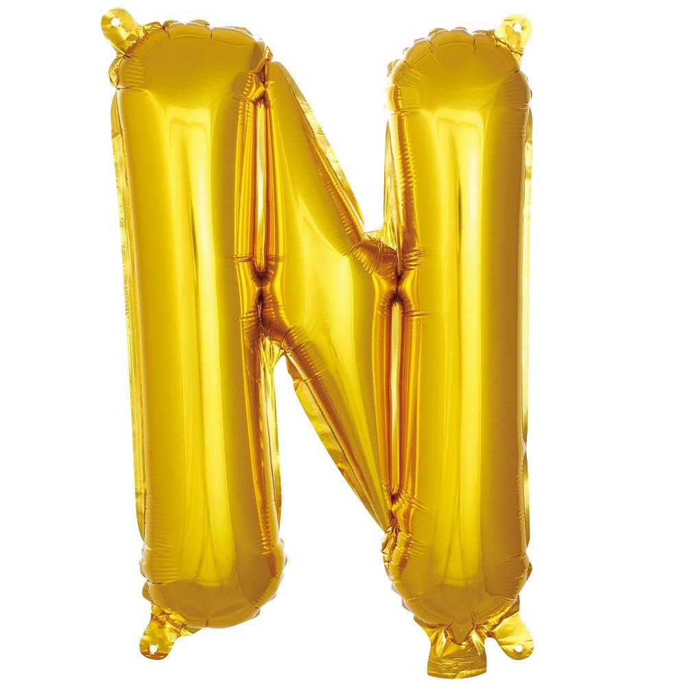 N- HARF 16 İNC GOLD RENK BALON 36 CM