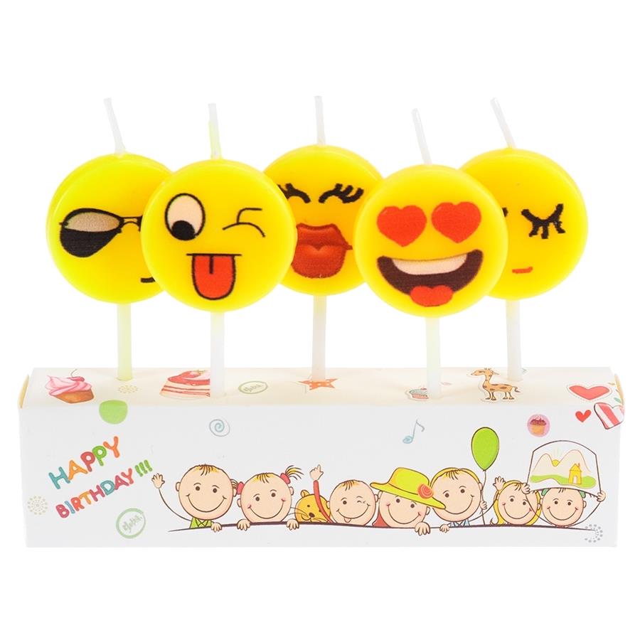 5 Lİ EMOJİ MUM  PK:12