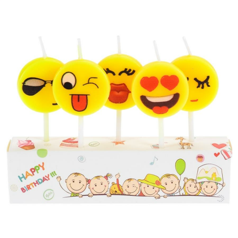 5 Lİ EMOJİ MUM  PK:12