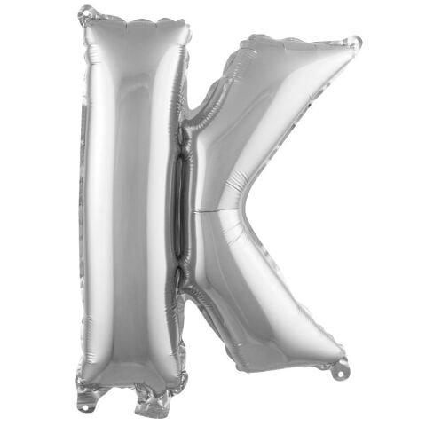 K- HARF 16 İNC GÜMÜŞ RENK BALON 36 CM