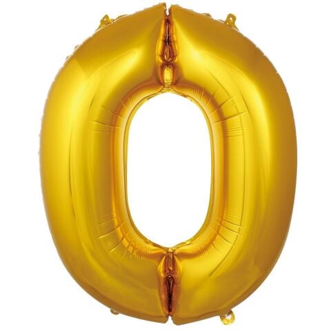 0- RAKAM 16 İNC GOLD RENK BALON 36 CM