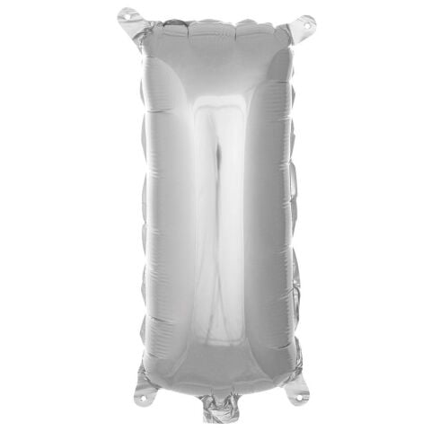 I- HARF 16 İNC GÜMÜŞ RENK BALON  36 CM