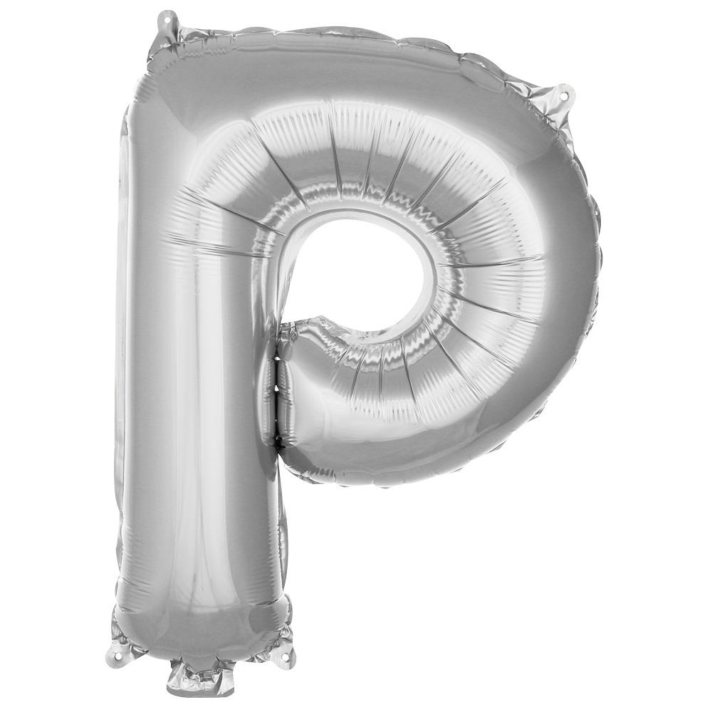 P- HARF 16 İNC GÜMÜŞ RENK BALON 36 CM