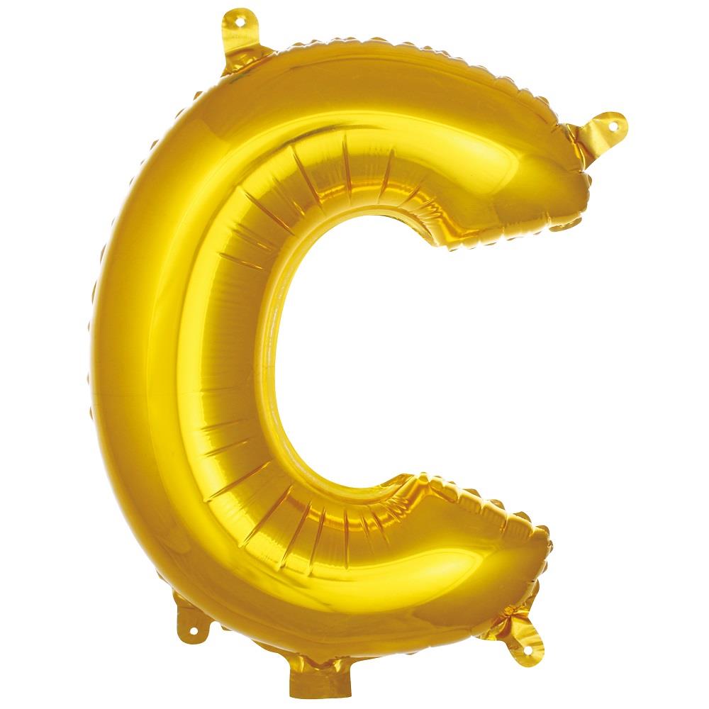 C- HARF 16 İNC GOLD RENK BALON 36 CM