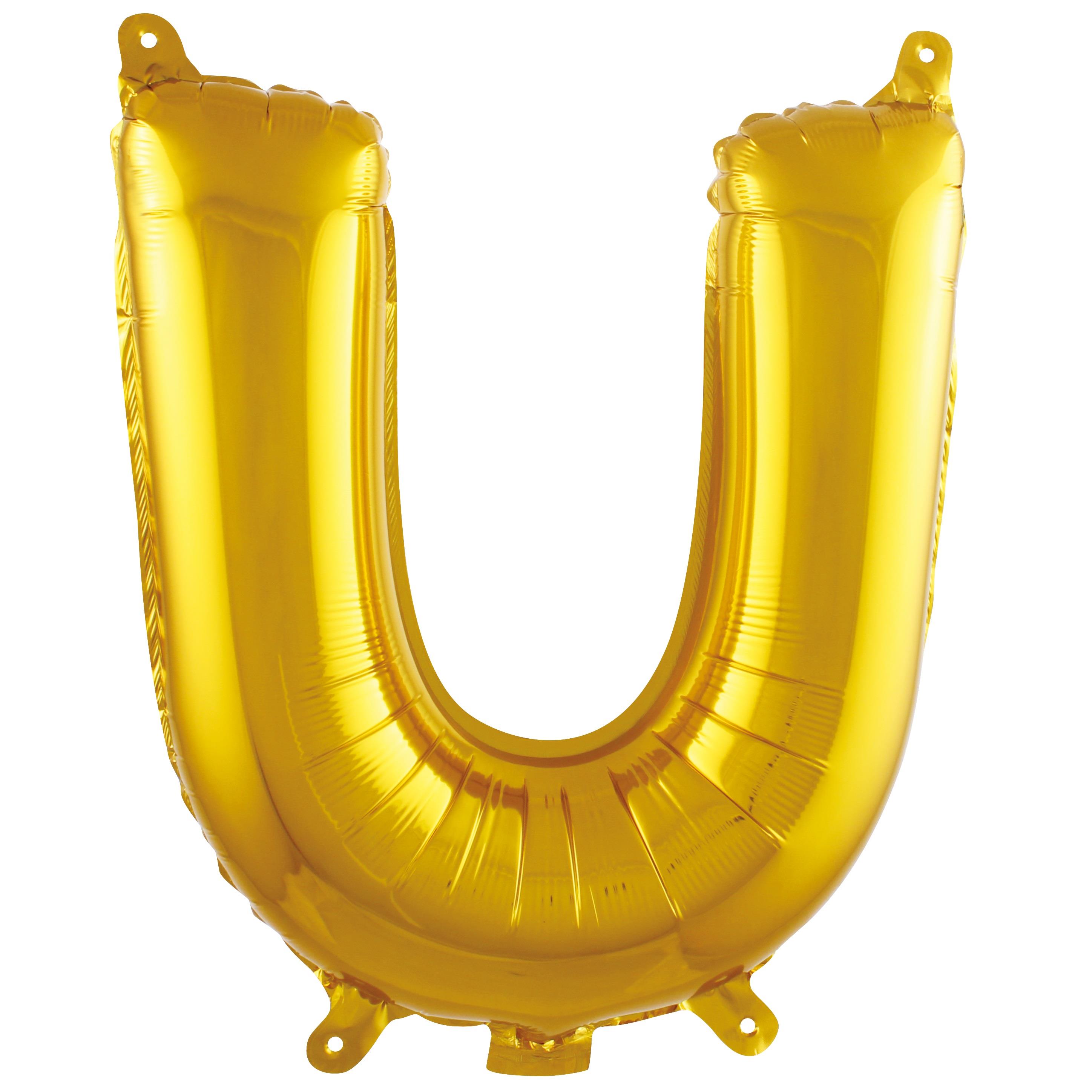 U- HARF 16 İNC GOLD RENK BALON 36 CM