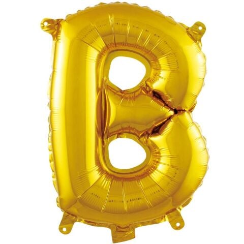 B- HARF 16 İNC GOLD RENK BALON 36 CM
