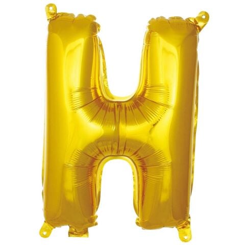 H- HARF 16 İNC GOLD RENK BALON 36 CM