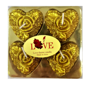 4LÜ KALP ASETAT KUTULU GOLD MUM