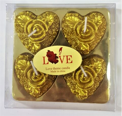 4LÜ KALP ASETAT KUTULU GOLD MUM