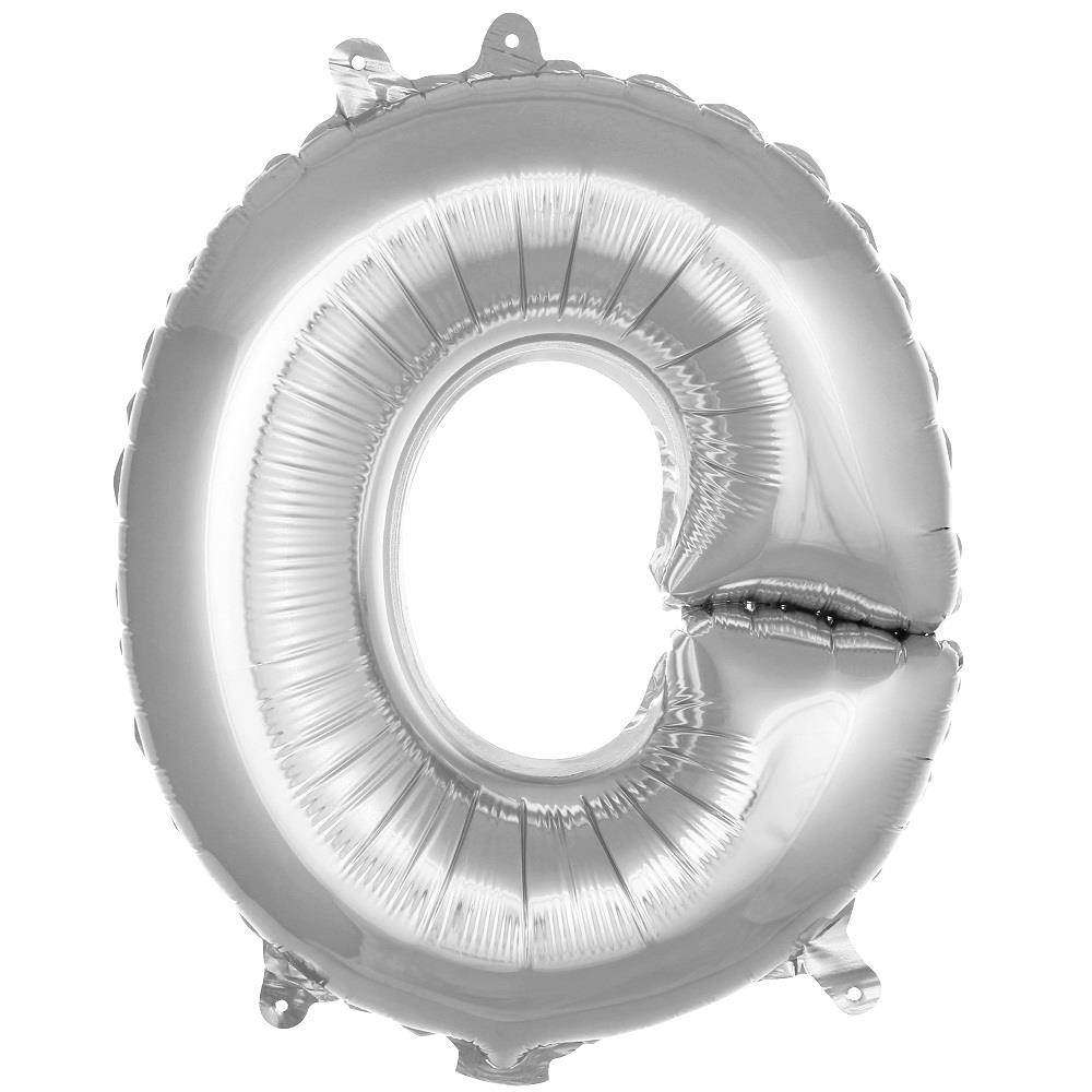 O- HARF 16 İNC GÜMÜŞ RENK BALON 36 CM