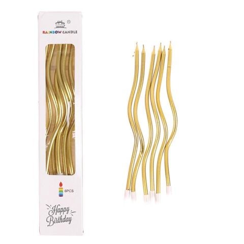 6 LI KIVRIMLI GOLD MUM 16CM