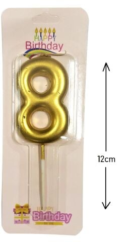 6 LI KIVRIMLI GÜMÜŞ  MUM 16 CM