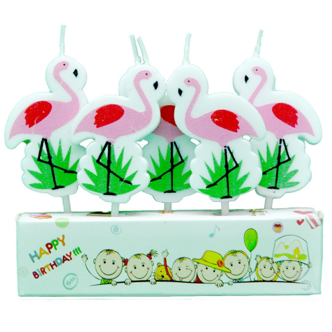 5 Lİ FLAMİNGO MUM PK:12