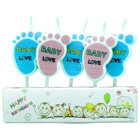 5 Lİ MİNİK AYAKLAR MUM PK:12