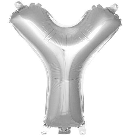 Y- HARF 16 İNC GÜMÜŞ RENK BALON 36 CM