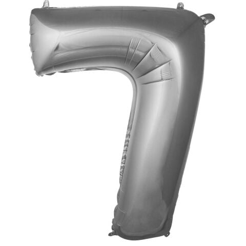 7- RAKAM 16 İNC GÜMÜŞ RENK BALON 36 CM