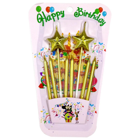 2 Lİ ÇUBUKLU YILDIZ GOLD MUM PK:12 KL:360