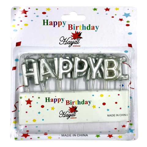 HAPPY BİRTHDAY GÜMÜŞ MUM  PK:12 KL:600