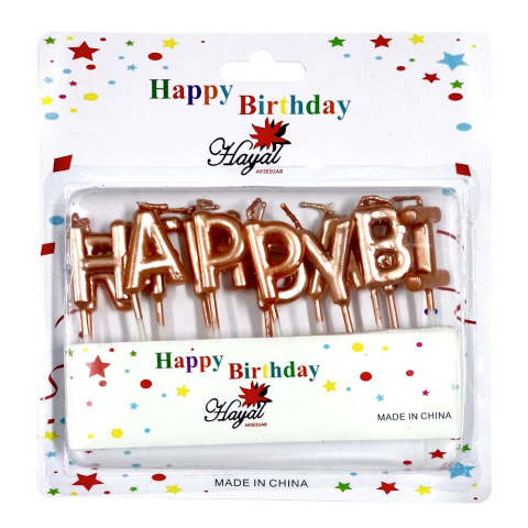 HAPPY BİRTHDAY ROSEGOLD MUM  PK:12 KL:600