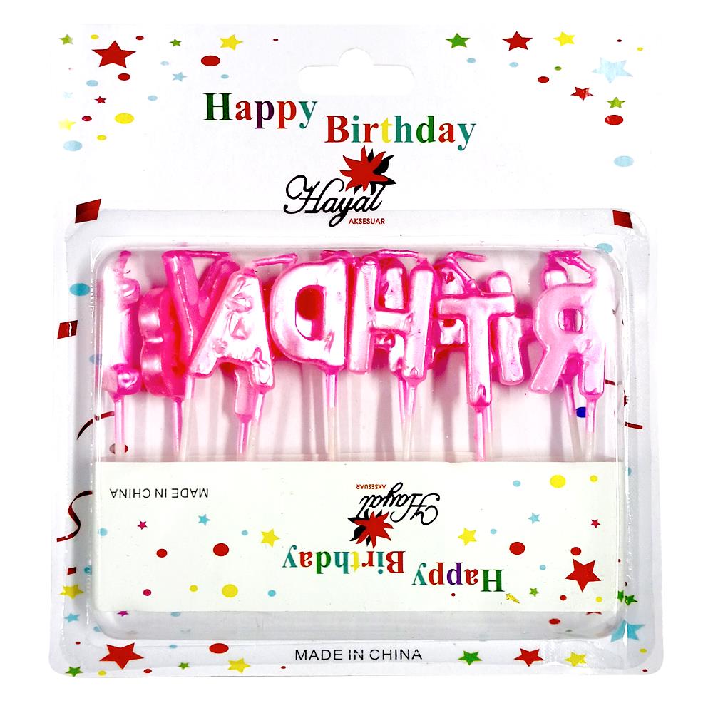 HAPPY BİRTHDAY PEMBE MUM  PK:12 KL:600