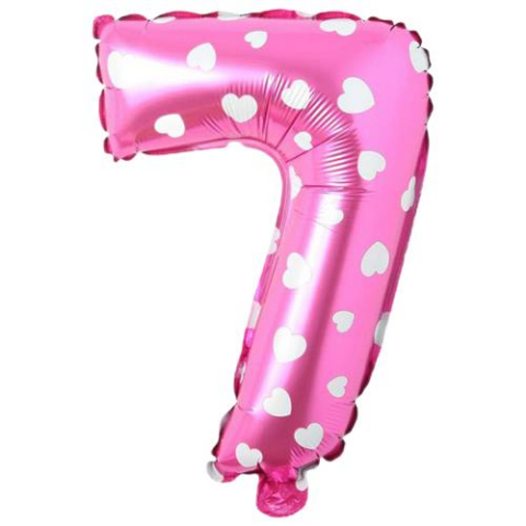 7- RAKAM 16 İNC PEMBE RENK BALON 36 CM