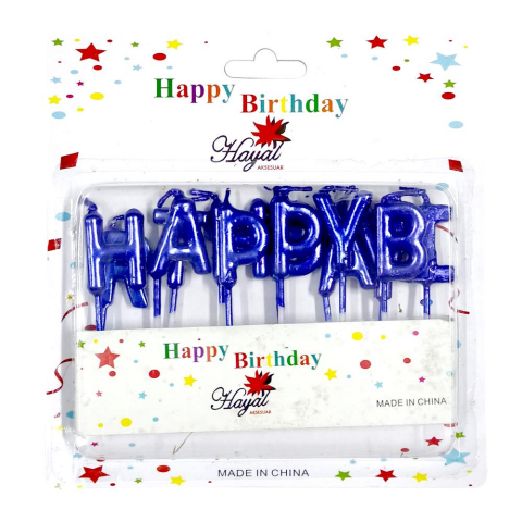 HAPPY BİRTHDAY MAVİ MUM  PK:12 KL:600