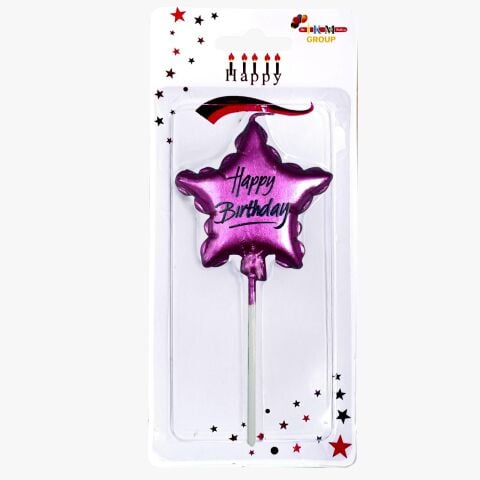 HAPPY BİRTHDAY YILDIZ PEMBE MUM PK:12 KL:480