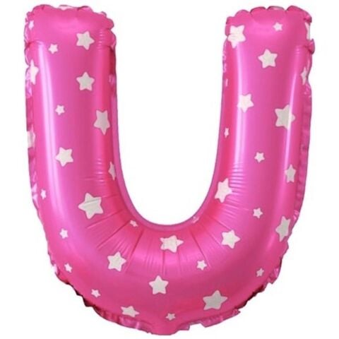 U- HARF 16 İNC PEMBE RENK BALON 36 CM