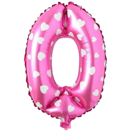 0- RAKAM 16 İNC PEMBE RENK BALON 36 CM
