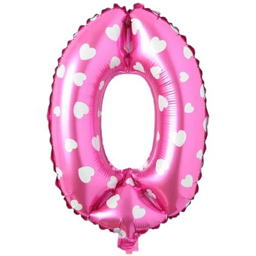 0- RAKAM 16 İNC PEMBE RENK BALON 36 CM