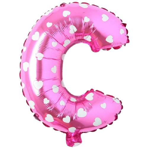 C- HARF 16 İNC PEMBE RENK BALON 36 CM