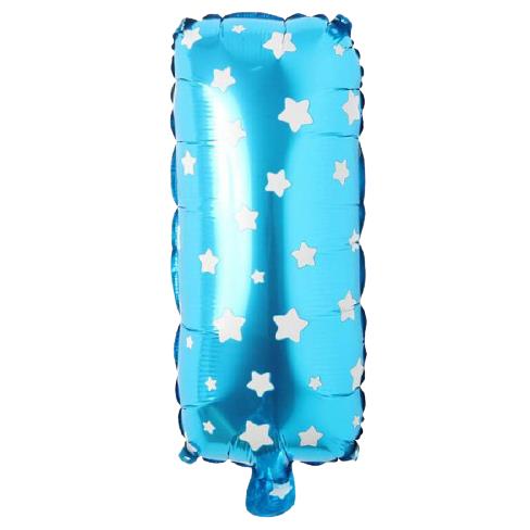 I- HARF 16 İNC MAVİ RENK BALON 36 CM