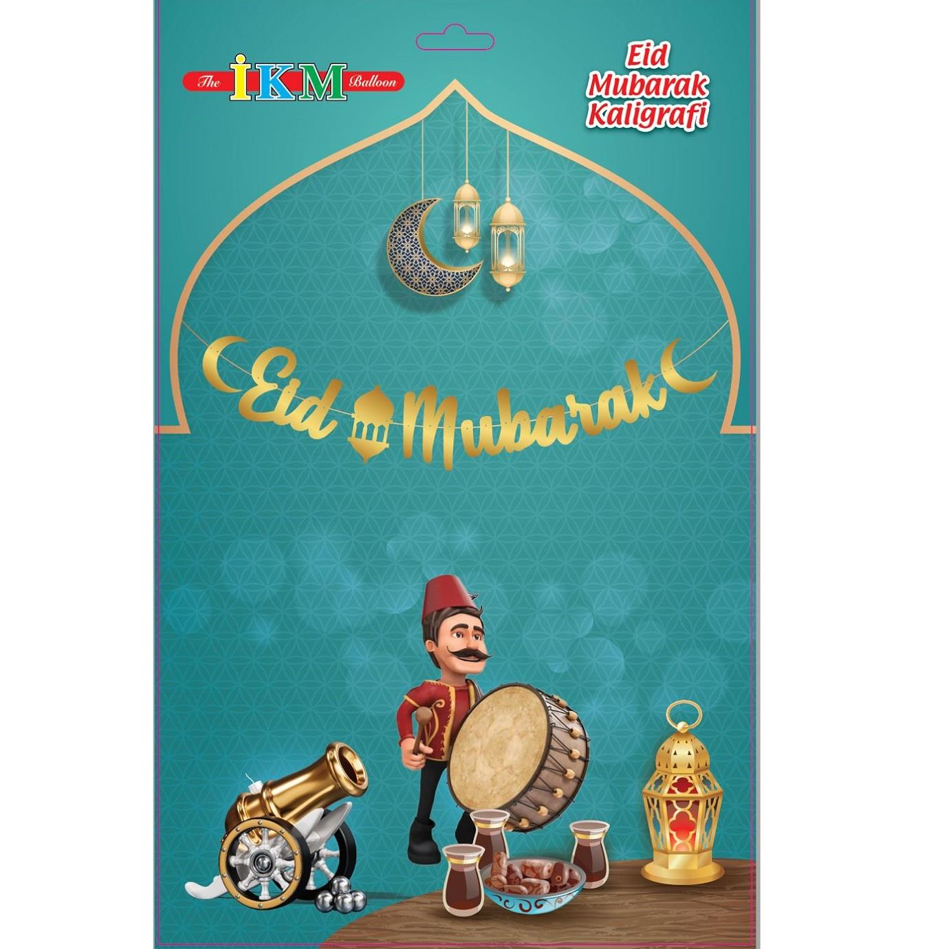 İKM EID MUBARAK KALİGRAFİ UZAR YAZI