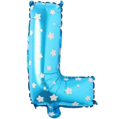 L- HARF 16 İNC MAVİ RENK BALON 36 CM