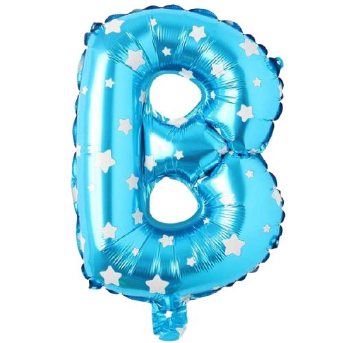 B- HARF 16 İNC MAVİ RENK BALON 36 CM