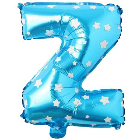 Z- HARF 16 İNC MAVİ RENK BALON  36 CM