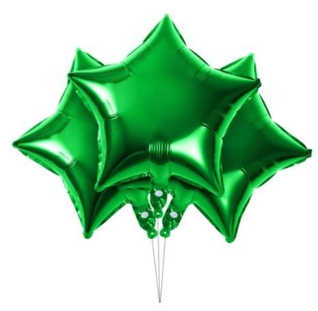 18 İNC YILDIZ YEŞİL RENK FOLYO BALON
