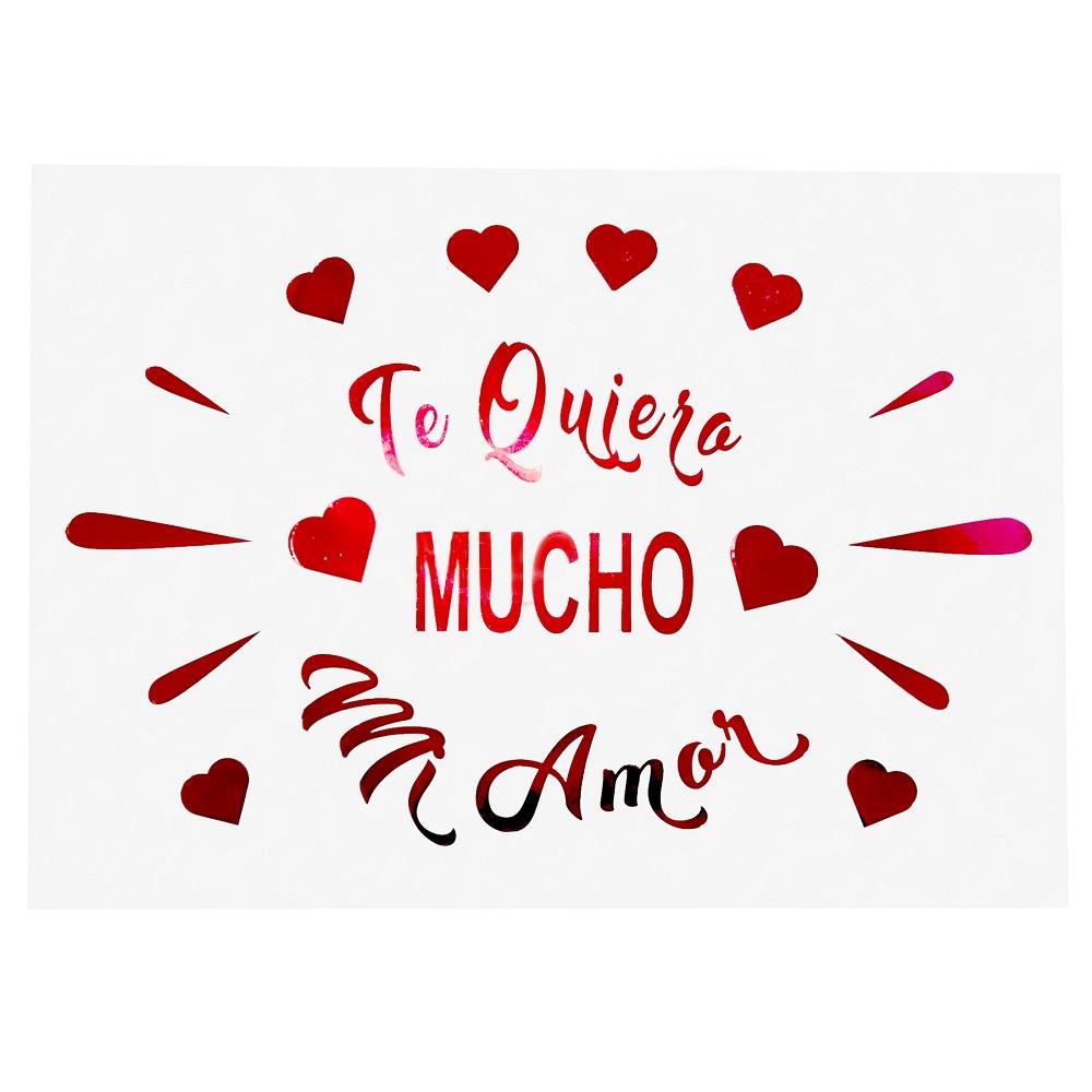 TE QUIERO MCHO AMOR KIRMIZI YAPIŞKANLI BALON STİCKER