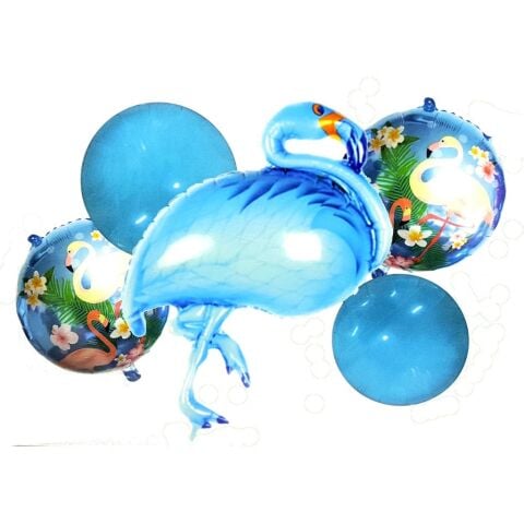 FLAMİNGO MAVİ 5Lİ SET BALON