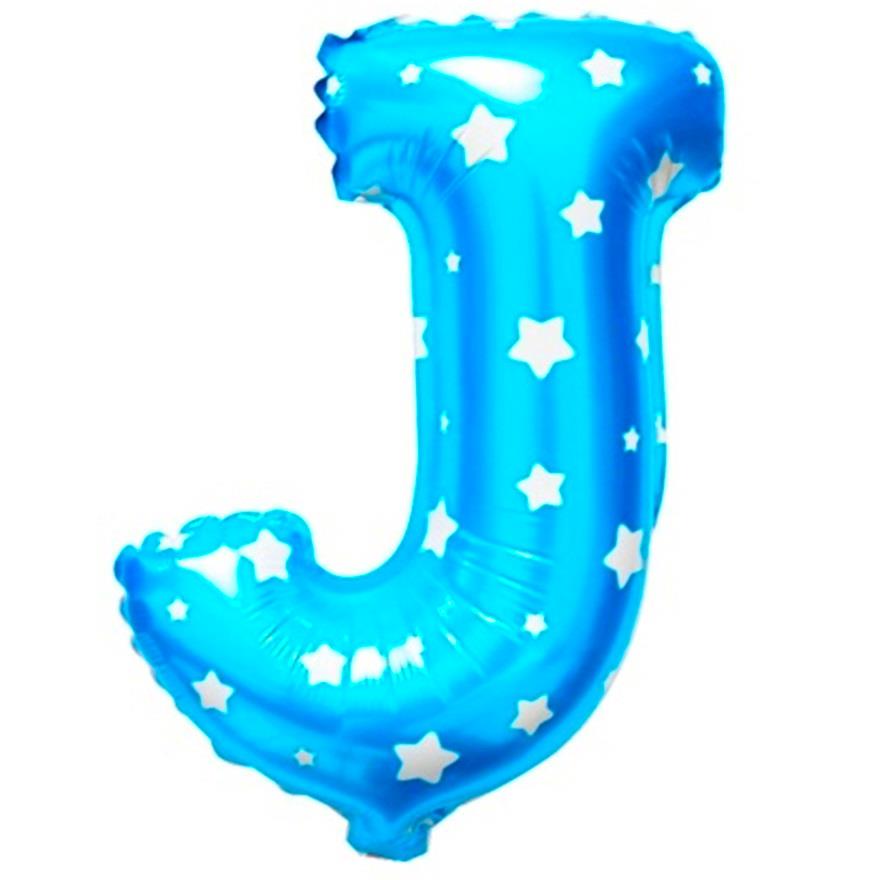 J- HARF 16 İNC MAVİ RENK BALON  36 CM