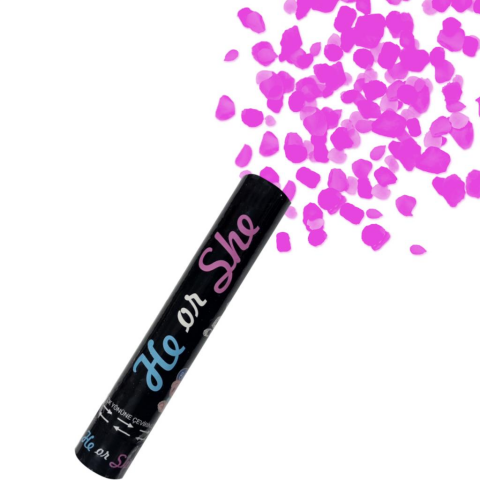 30 CM CİNSİYET PEMBE KONFETİ