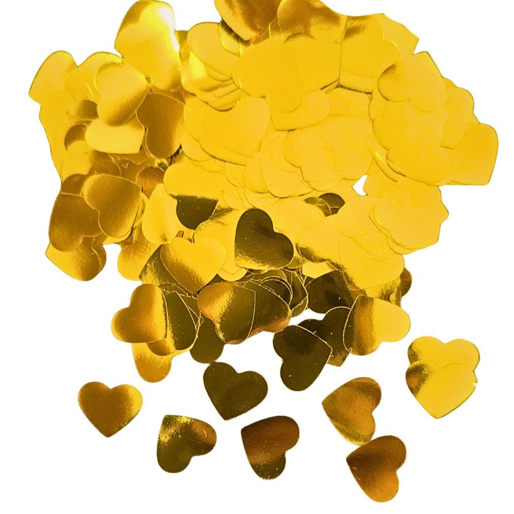 METALİZE BALON İÇİ KALP GOLD PUL