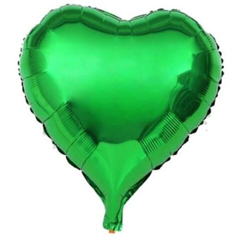 24 İNC KALP YEŞİL RENK FOLYO BALON