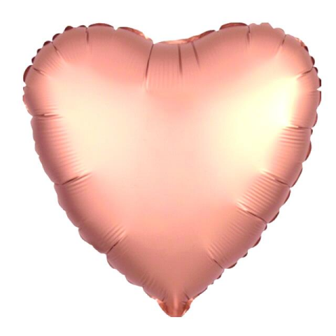 18 İNC KALP ROSE GOLD RENK FOLYO BALON
