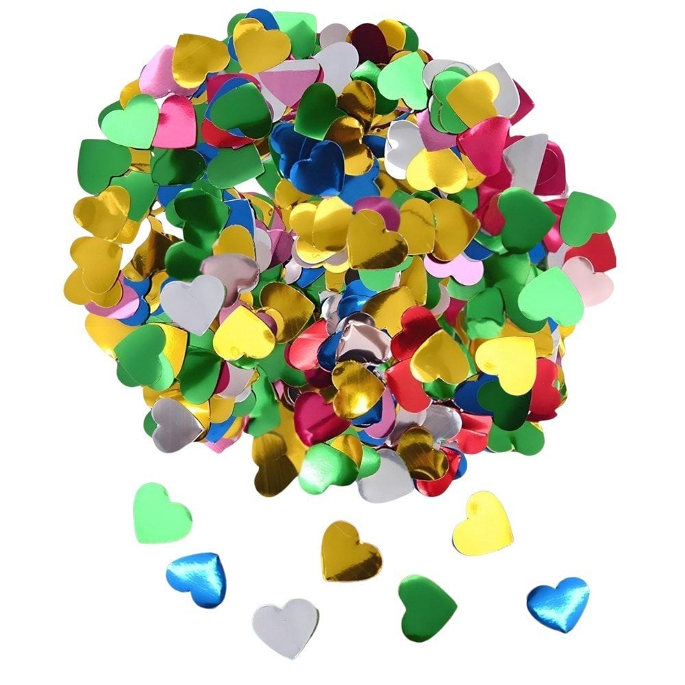 METALİZE BALON İÇİ KALP RENKLİ PUL