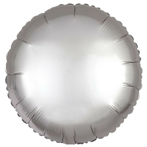 18 İNC YUVARLAK GÜMÜŞ RENK FOLYO BALON  43*43